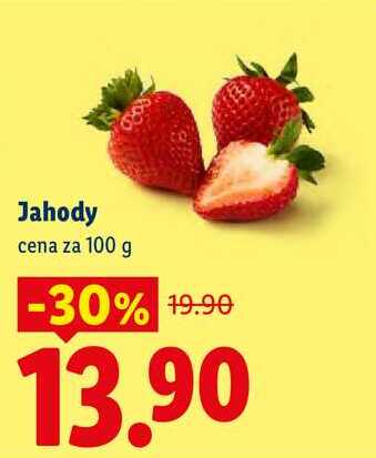Jahody, cena za 100 g