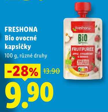 FRESHONA Bio ovocné kapsičky, 100 g