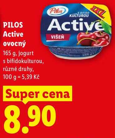 PILOS Active ovocný, 165 g
