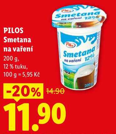 PILOS Smetana na vaření, 200 g