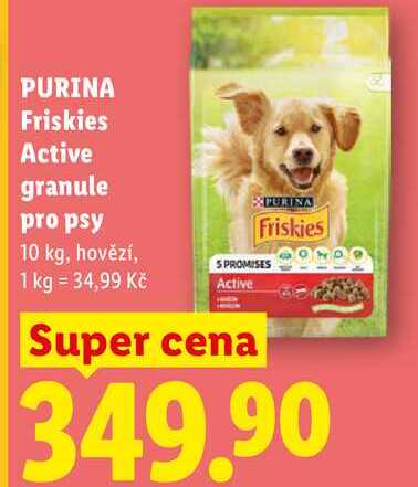 PURINA Friskies Active granule pro psy, 10 kg