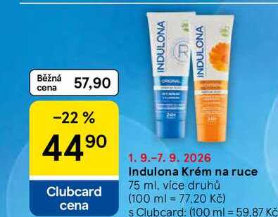 Indulona Krém na ruce 75 ml Tesco