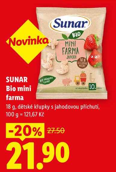 SUNAR Bio mini farma, 18 g Lidl