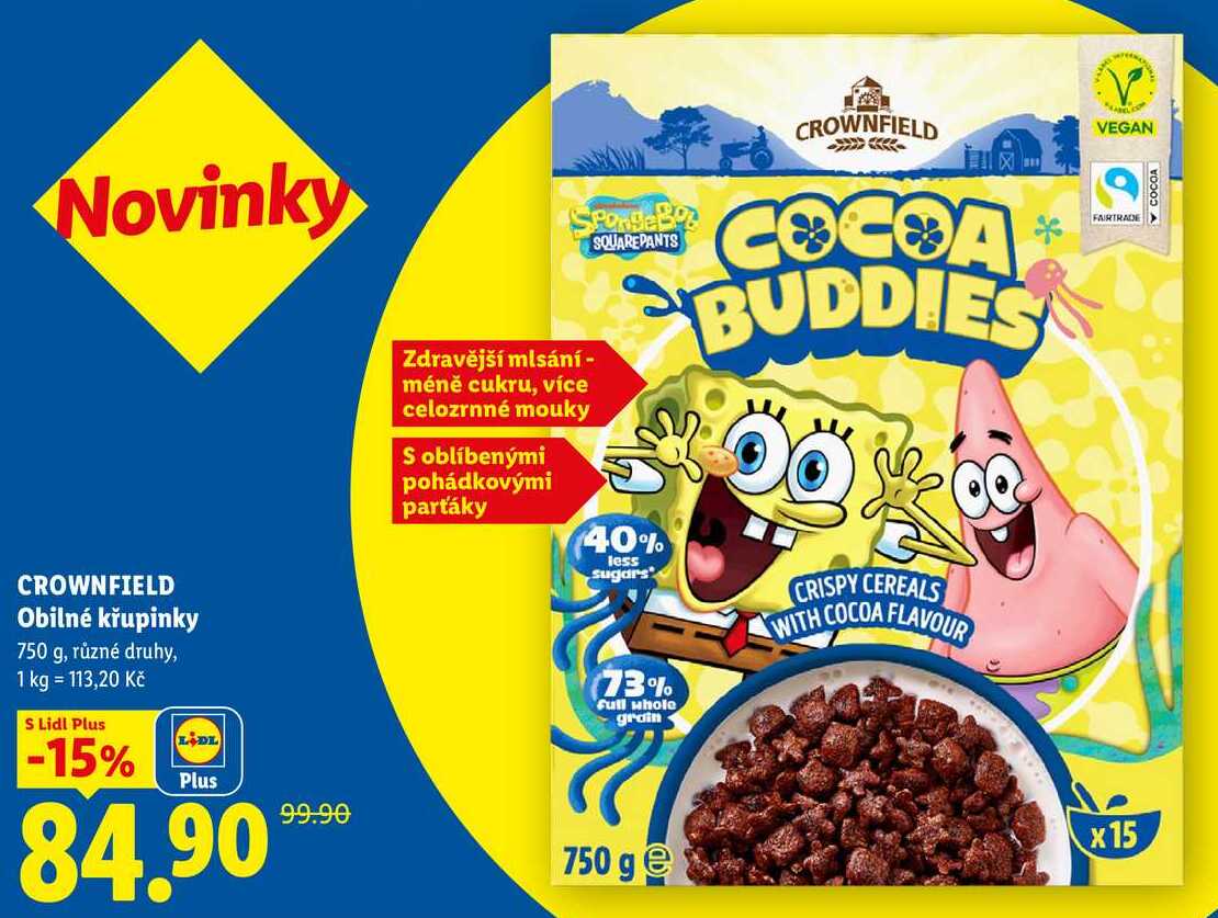 CROWNFIELD Obilné křupinky, 750 g