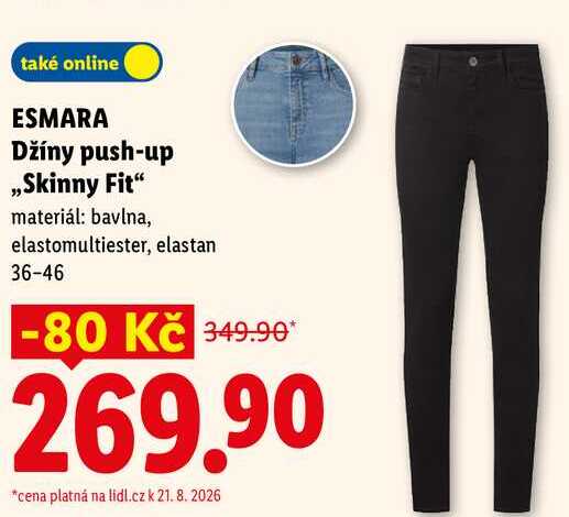 ESMARA Džíny push-up ,,Skinny Fit" 