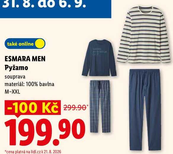 ESMARA MEN Pyžamo souprava