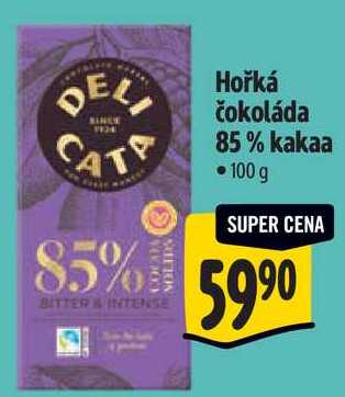 Hořká čokoláda 85% kakaa, 100 g Albert