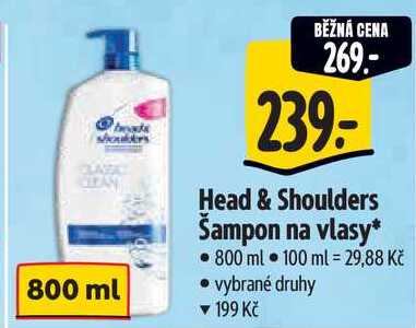 Head & Shoulders Šampon na vlasy, 800 ml Albert