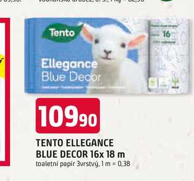 TENTO ELLEGANCE BLUE DECOR 16x 18 m toaletní papír Trefa