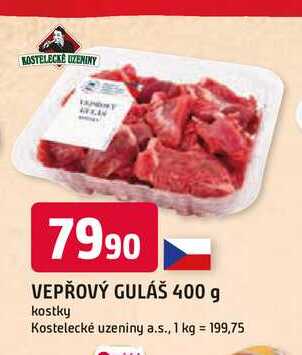 VEPŘOVÝ GULÁŠ 400 g kostky