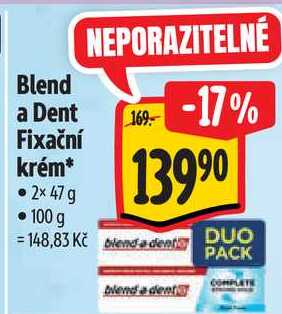 Blend a Dent Fixační krém, 2x 47 g Albert