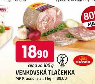VENKOVSKÁ TLAČENKA 100g
