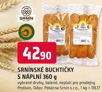 SRNÍNSKÉ BUCHTIČKY S NÁPLNÍ 360 g