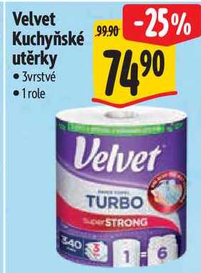 Velvet Kuchyňské utěrky, 1 role Albert