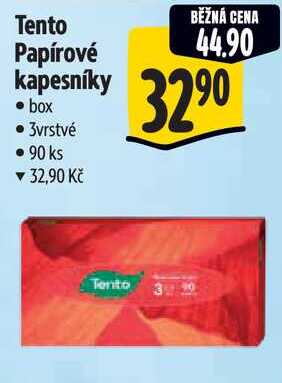 Tento Papírové kapesníky, 90 ks Albert