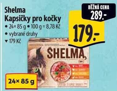 Shelma Kapsičky pro kočky, 24x 85 g