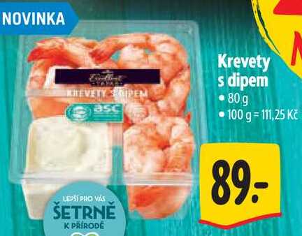 Krevety s dipem, 80 g