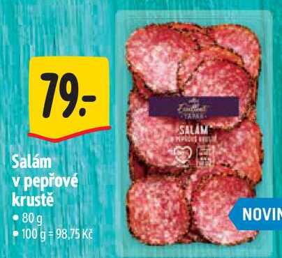 Salám v pepřové krustě, 80 g