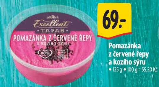 Pomazánka z červené řepy a kozího sýru, 125 g