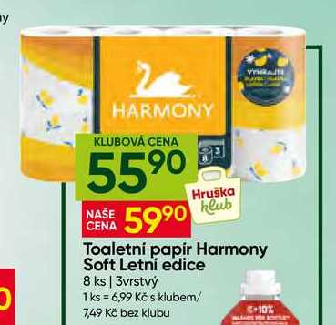 Harmony Soft Letní edice 8 ks 3vrstvý Hruška