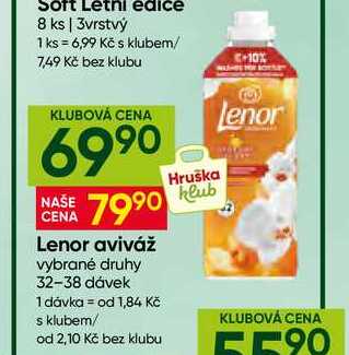 Lenor aviváž vybrané druhy 32-38 dávek