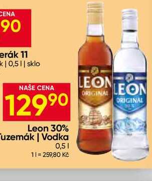 Leon 30% Tuzemák, Vodka 0,5l