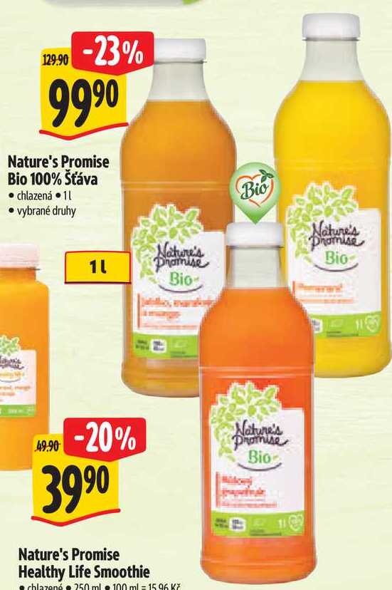 Nature's Promise Bio 100% Šťáva, 1 l