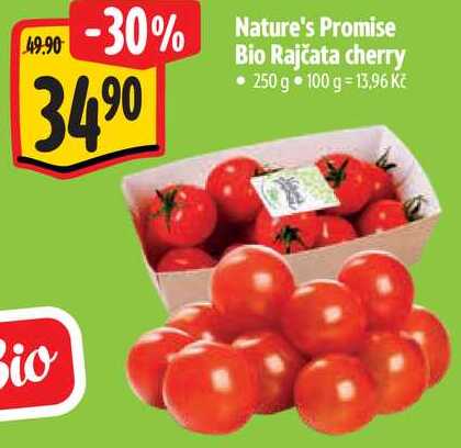 Nature's Promise Bio Rajčata cherry, 250 g