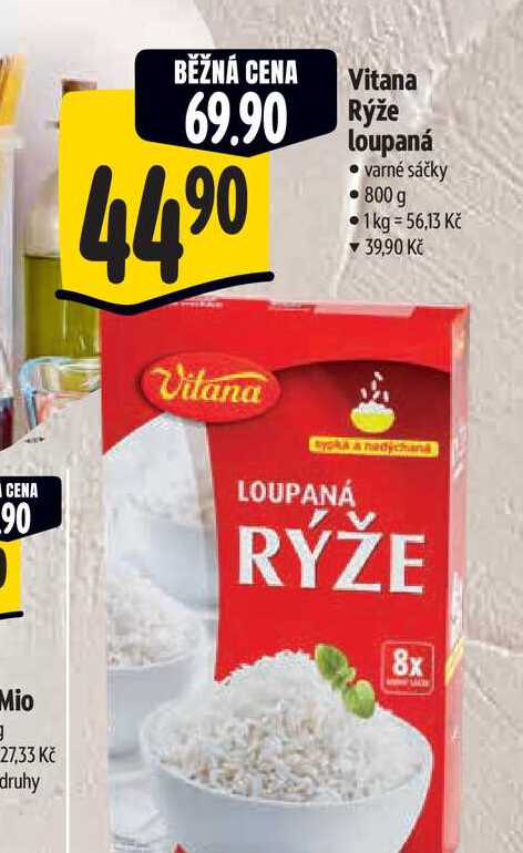 Vitana Rýže loupaná varné sáčky 800 g