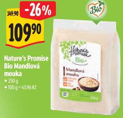 Nature's Promise Bio Mandlová mouka, 250 g