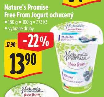 Nature's Promise Free From Jogurt ochucený, 180 g