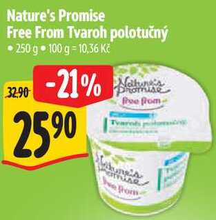 Nature's Promise Free From Tvaroh polotučný, 250 g
