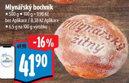 Mlynářský bochník, 500 g 