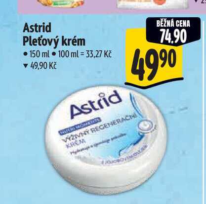Astrid Pleťový krém 150 ml Albert