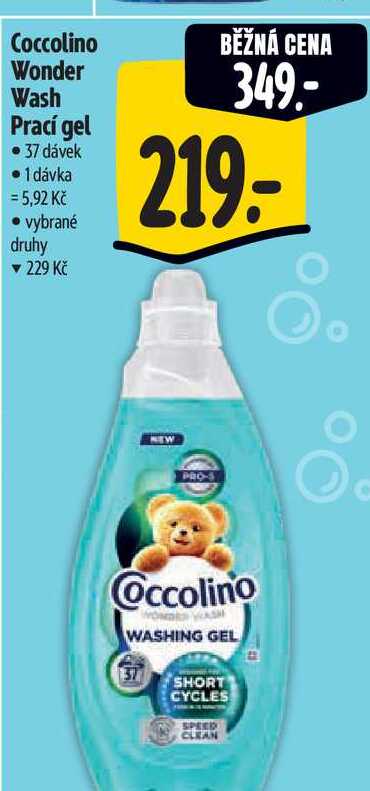 Coccolino Wonder Wash Prací gel 37 dávek
