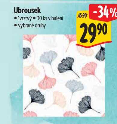 Ubrousek  30 ks v balení Albert