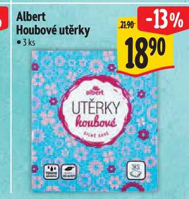 Albert Houbové utěrky  3 ks Albert