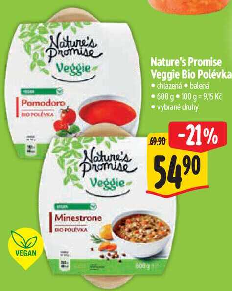Nature's Promise Veggie Bio Polévka, 600 g