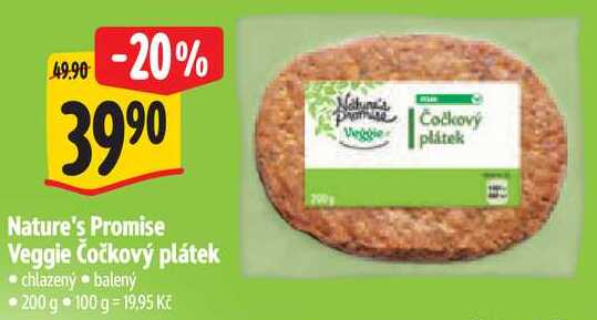 Nature's Promise Veggie Čočkový plátek, 200 g  