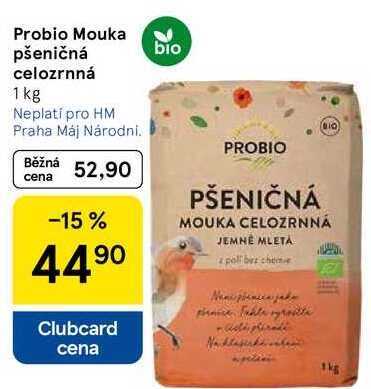 Probio Mouka pšeničná celozrnná, 1 kg