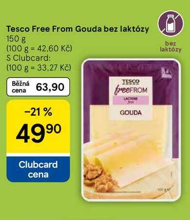 Tesco Free From Gouda bez laktózy, 150 g