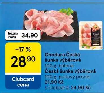 Chodura Česká šunka výběrová, 100 g