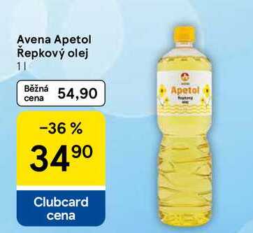 Avena Apetol Řepkový olej, 1 l 
