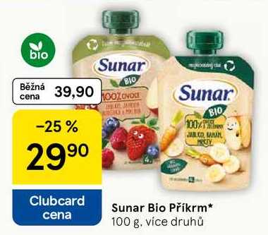 Sunar Bio Příkrm, 100 g, více druhů