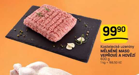 MĚLNĚNÉ MASO VEPŘOVÉ A HOVĚZÍ 600 g