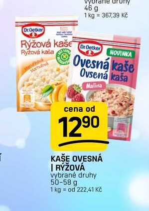 KAŠE OVESNÁ | RÝŽOVÁ vybrané druhy 50-58 g