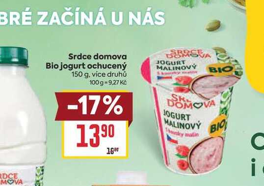 Srdce domova Bio jogurt ochucený 150 g