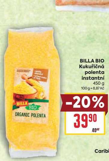 BILLA BIO Kukuřičná polenta instantní 450 g