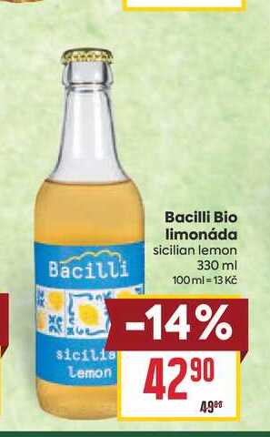 Bacilli Bio limonáda sicilian lemon 330 ml