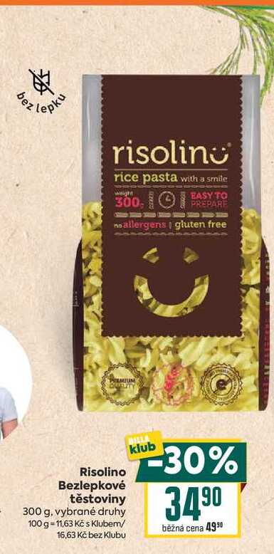 Risolino Bezlepkové těstoviny 300 g